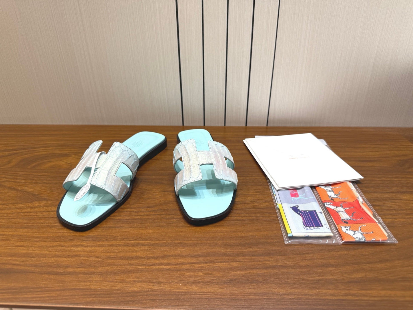 HM Sandal Mint Green in Snakeskin 788516