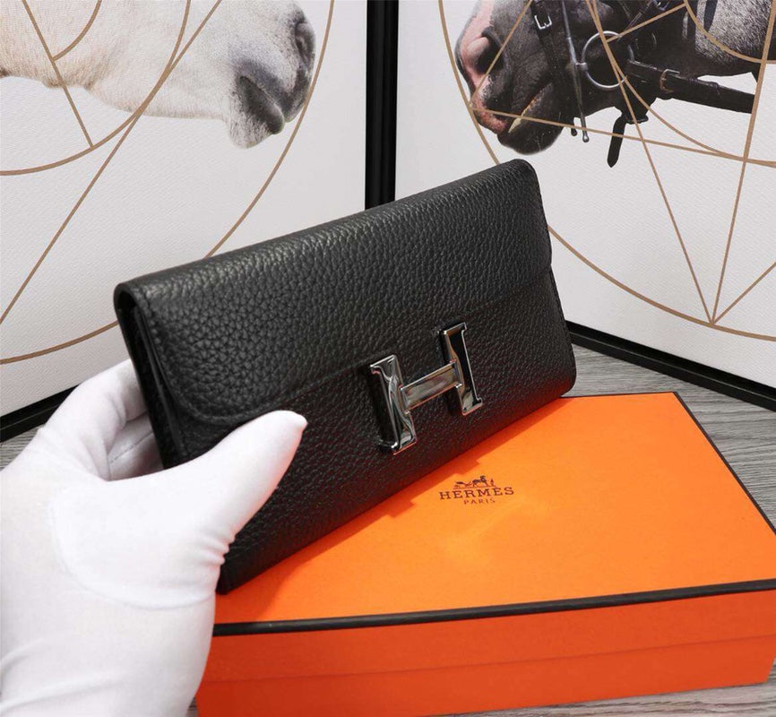 HM Clutch Constance 20.5 Black Calfskin GHW