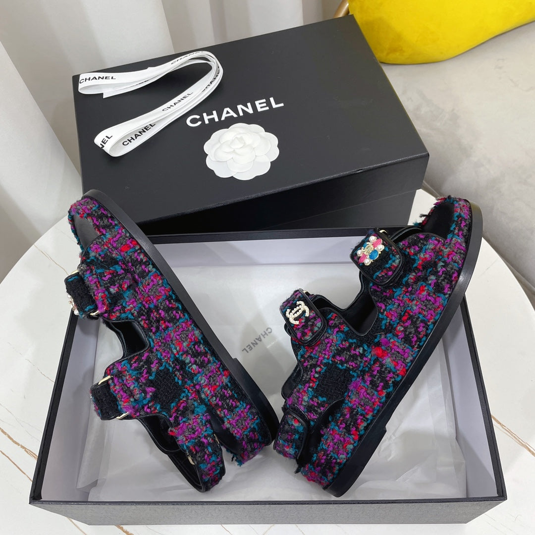 CC 26s Sandals In Multicolor Tweed
