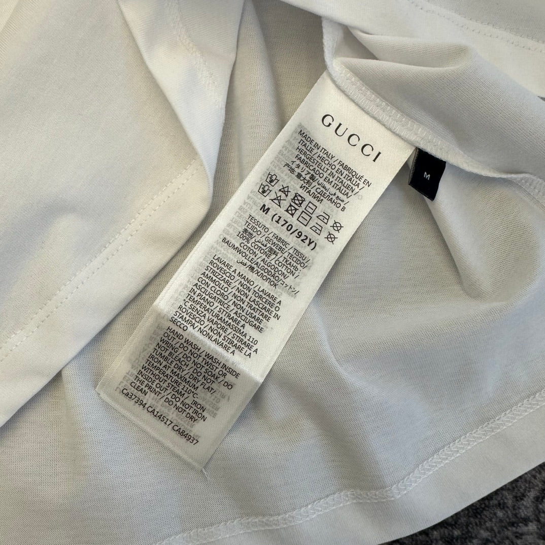 GG SS26 Logo Print Cotton T-shirt White Cotton 350534