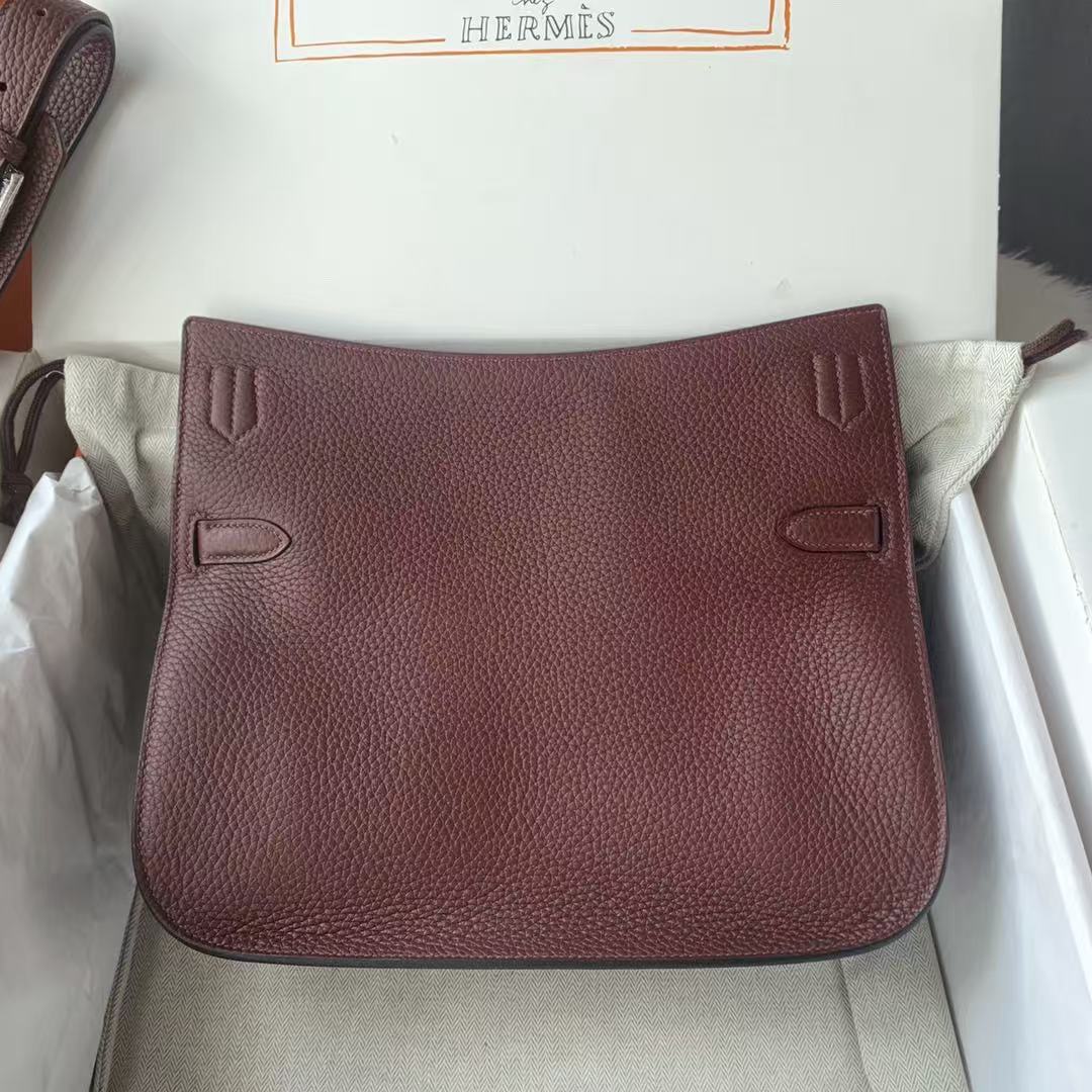 HM Jypsière 28 Bag Burgundy Togo Leather