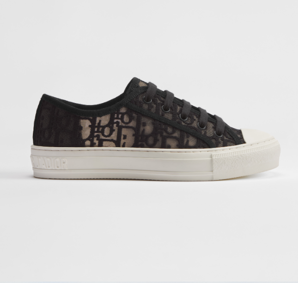 Dior 2026 Oblique Embroidered Black Mesh Leather