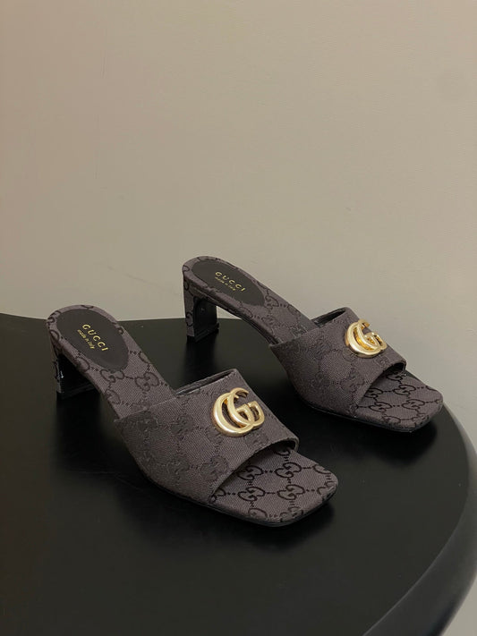 GG 26ss High Heel Slippers 55 Canvas Monogram 697861