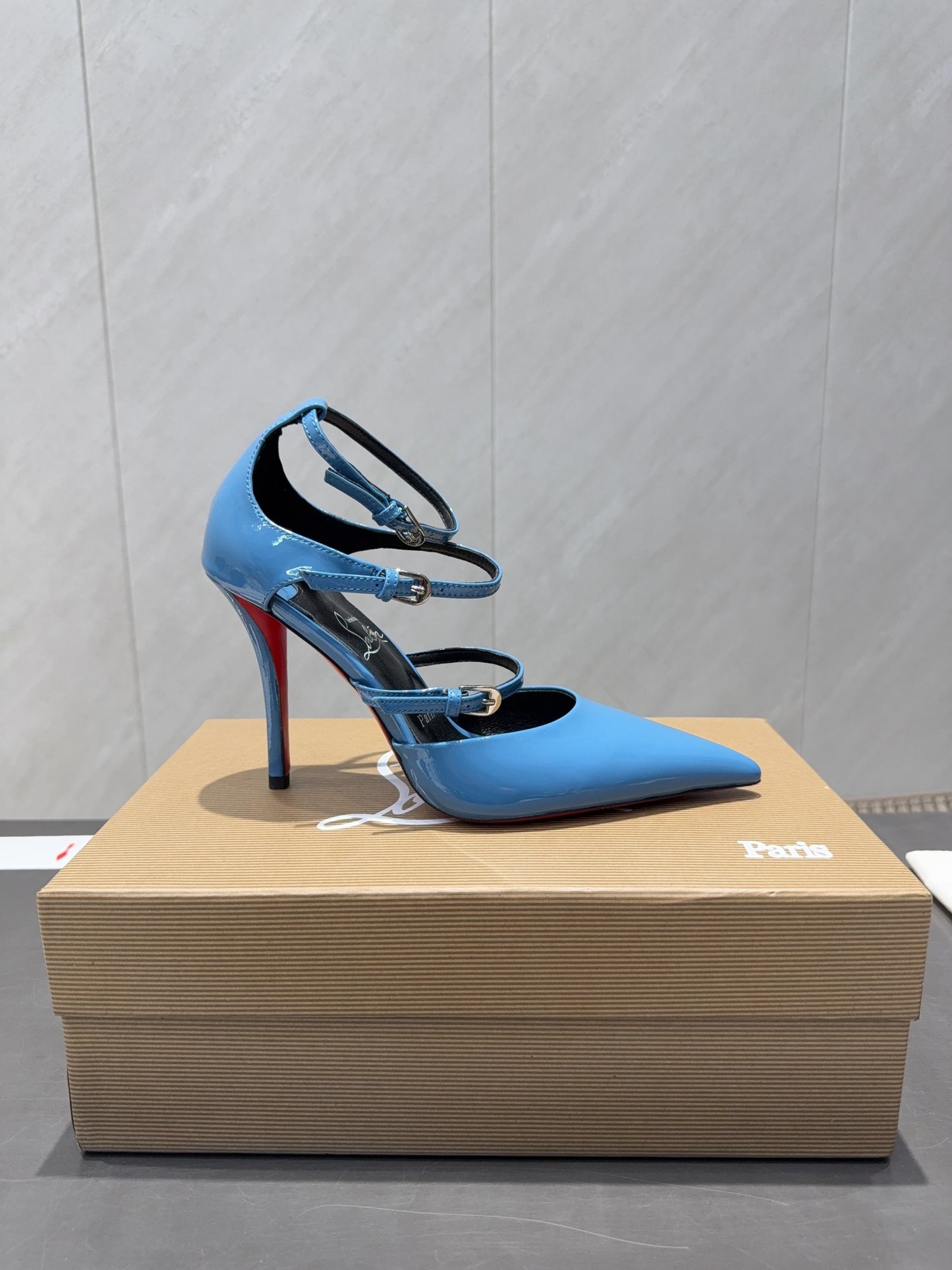 CL 26SS High Heel Pump 100 Blue Patent Leather 613873