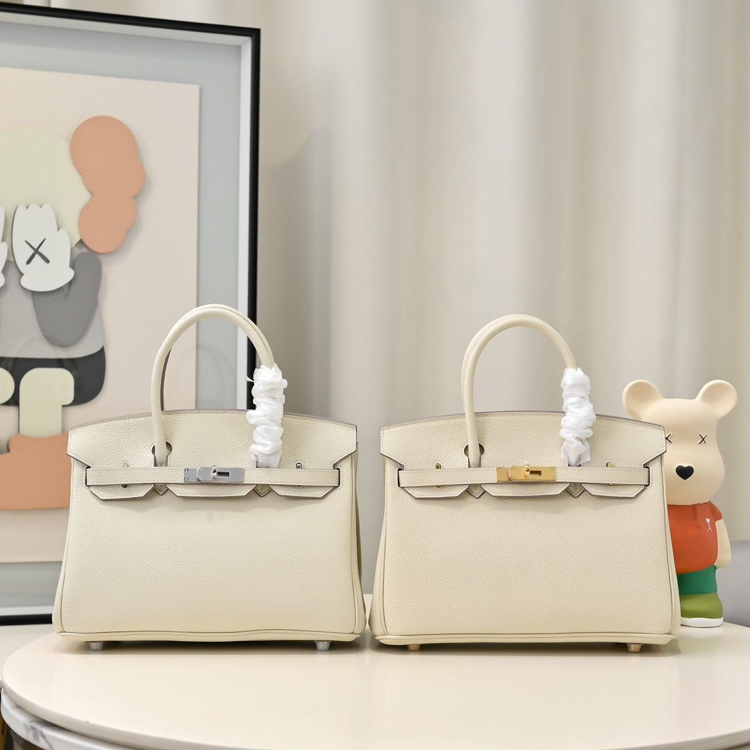 HM Birkin Ivory Togo Leather GHW