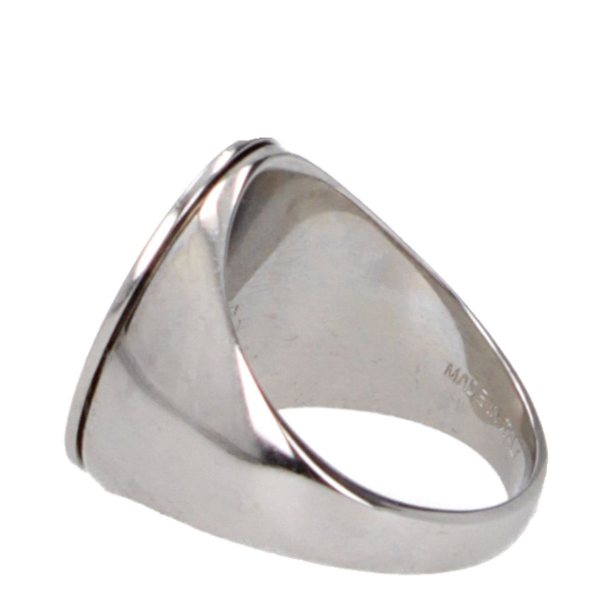 Alexander McQueen Rings Men Brass Silver