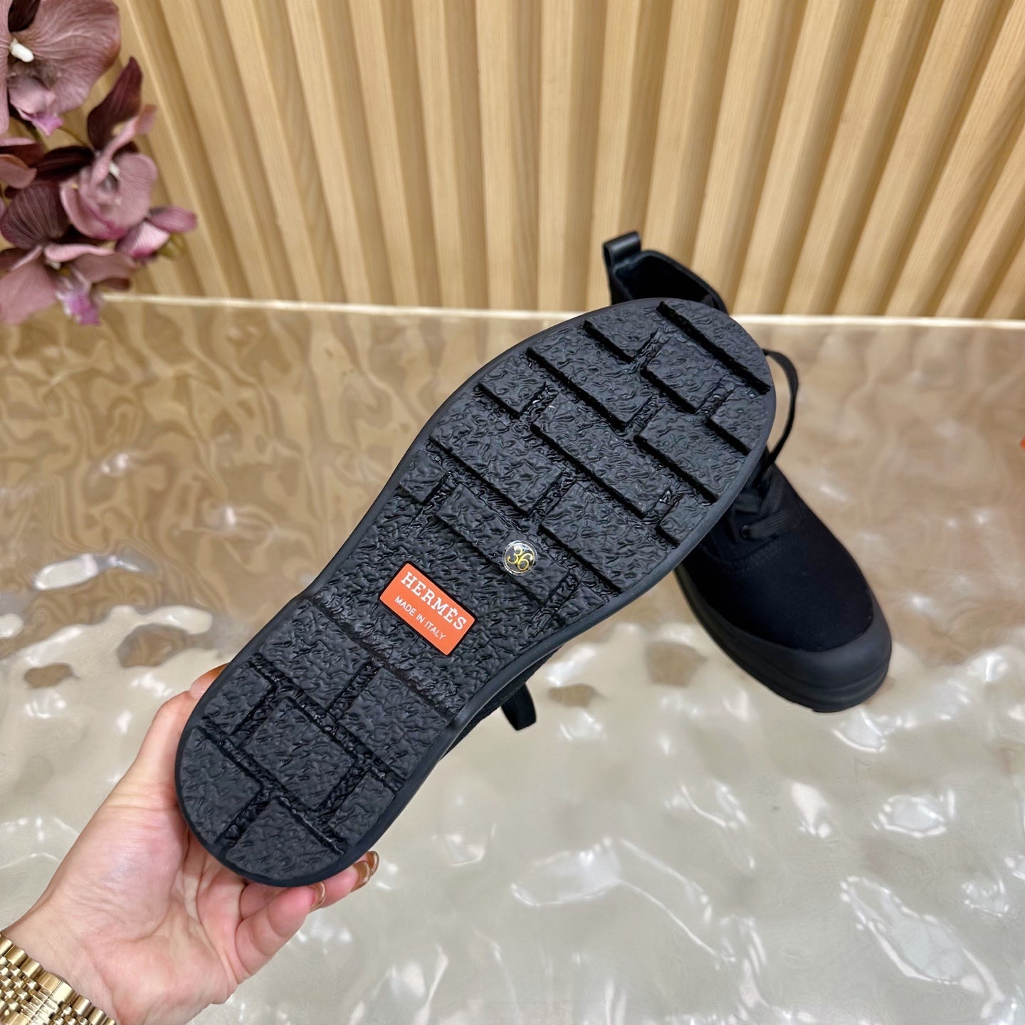 HM Kooler Ankle Boot Dark Navy Blue Canvas 498193