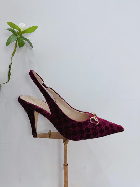 GG 26 Slingback Dark Purple Velvet 592419