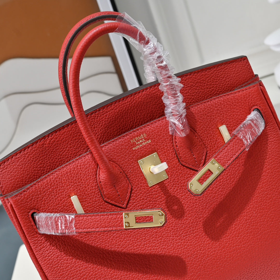 HM Birkin 30cm Red Togo Leather GHW