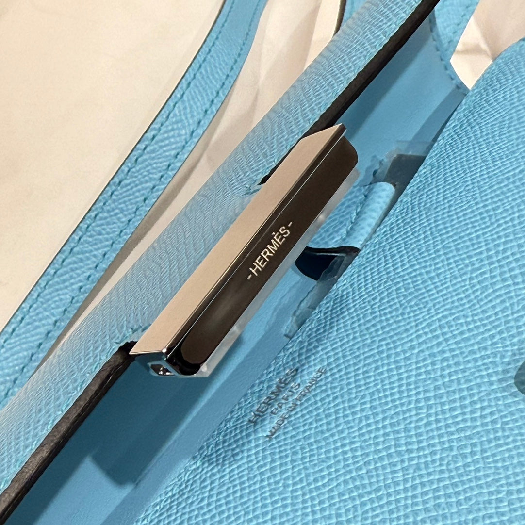 HM Constance Elan 24 Day Sky Blue Epsom Silver Hardware 237339