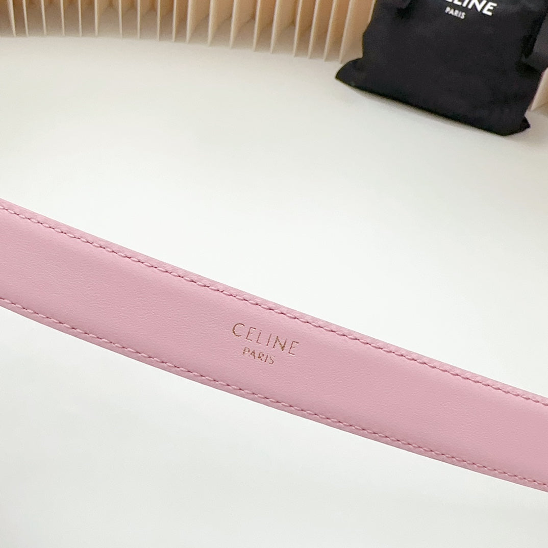 Medium Western Belt 25mm Pink Black Snake Embossed Calfskin Gold Loop Ghw