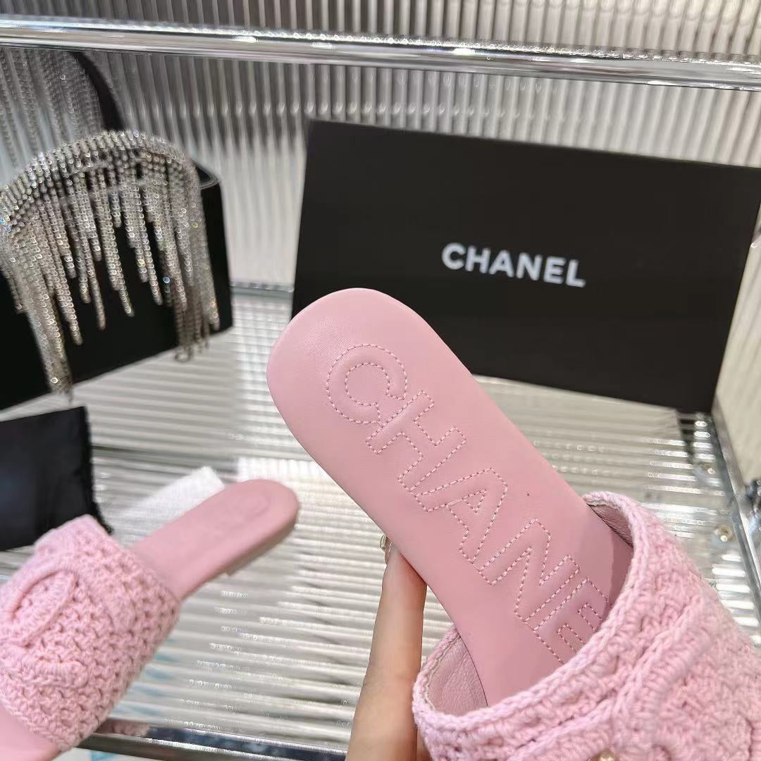 Chanel 26s Slippers Light Pink Lambskin