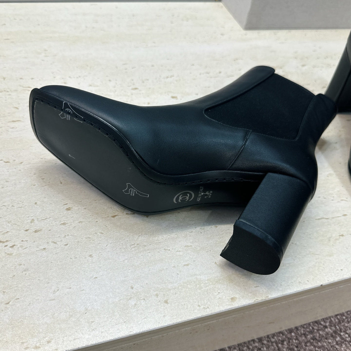 CC 26S Chelsea Ankle Boots 7.5cm Black Calfskin 118739
