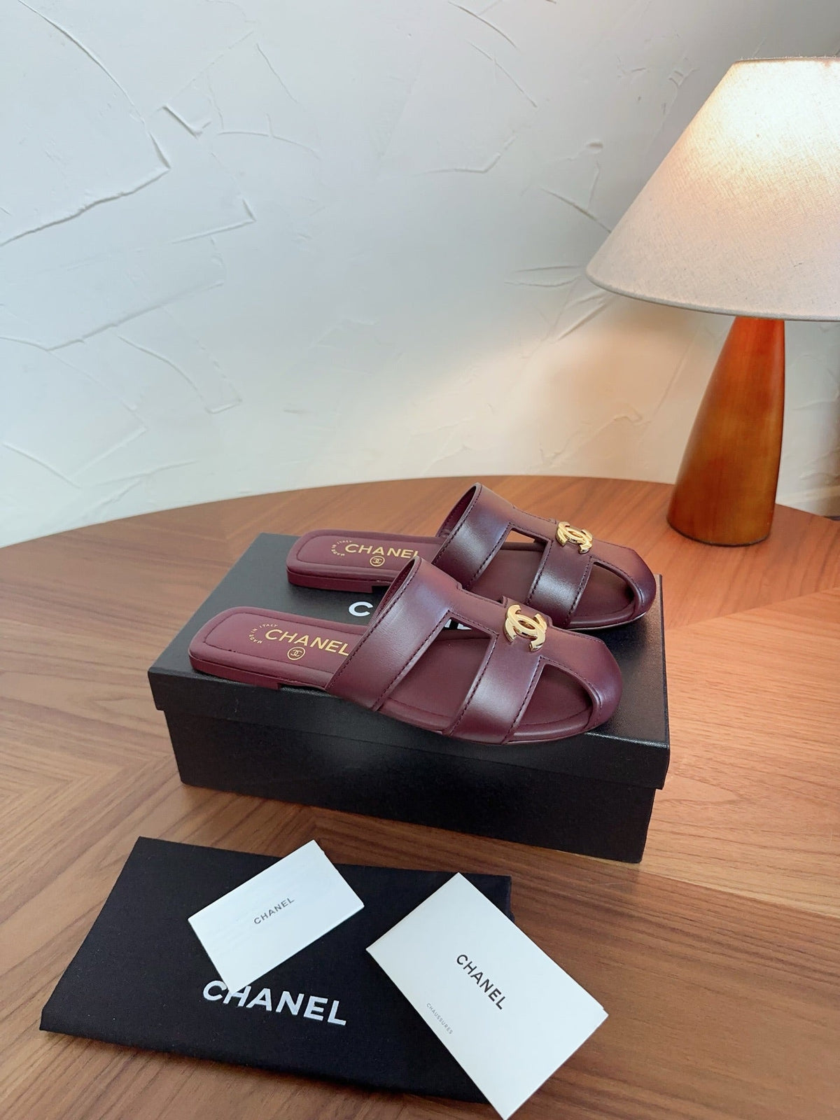 CC 26s Slipper Burgundy Lambskin 827263