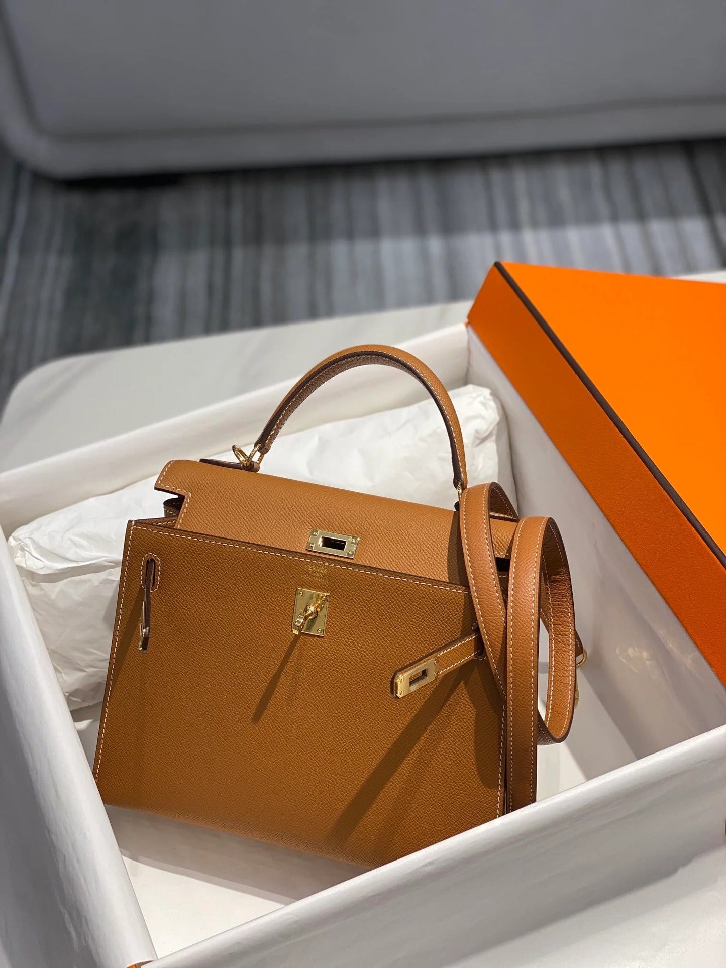 Hermes 2025 Kelly Brown Epsom Leather with Gold Hardware