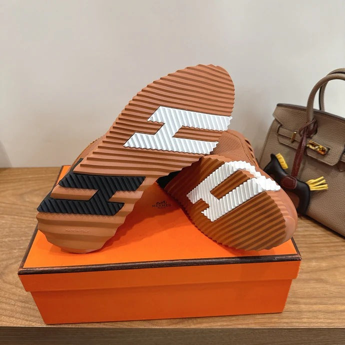 HM 26ss Sneakers Caramel Brown Leather 638570