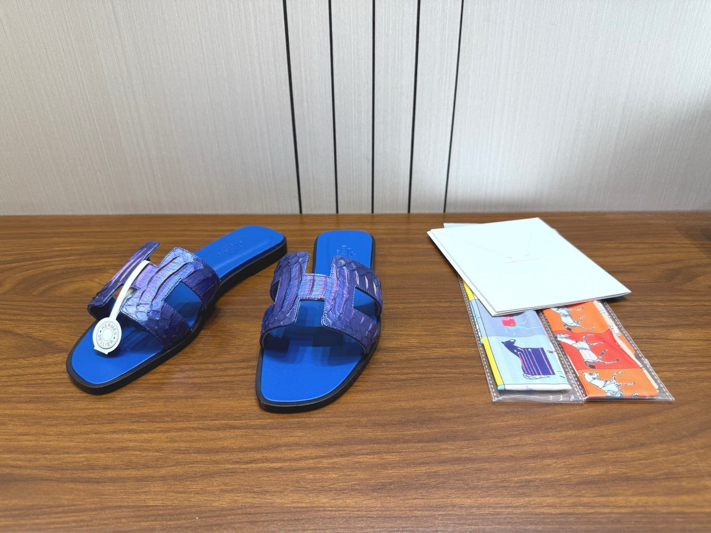 HM Sandal Blue Iris Metallic in Snakeskin 788522