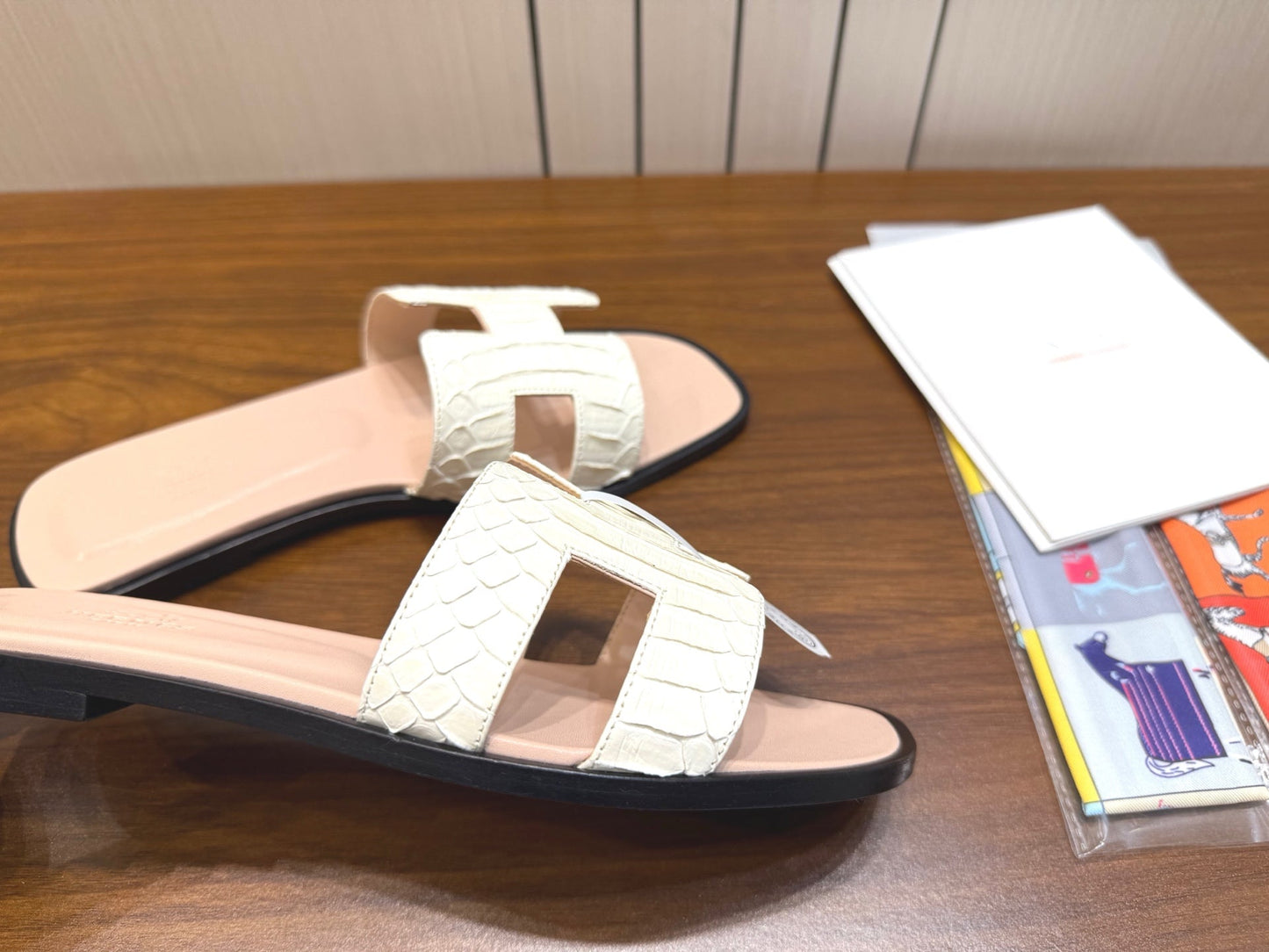 HM Sandal White Light Pink in Snakeskin 788521