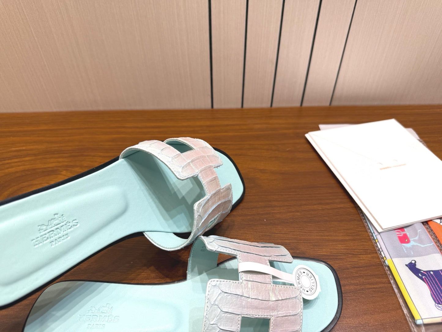 HM Sandal Mint Green in Snakeskin 788516