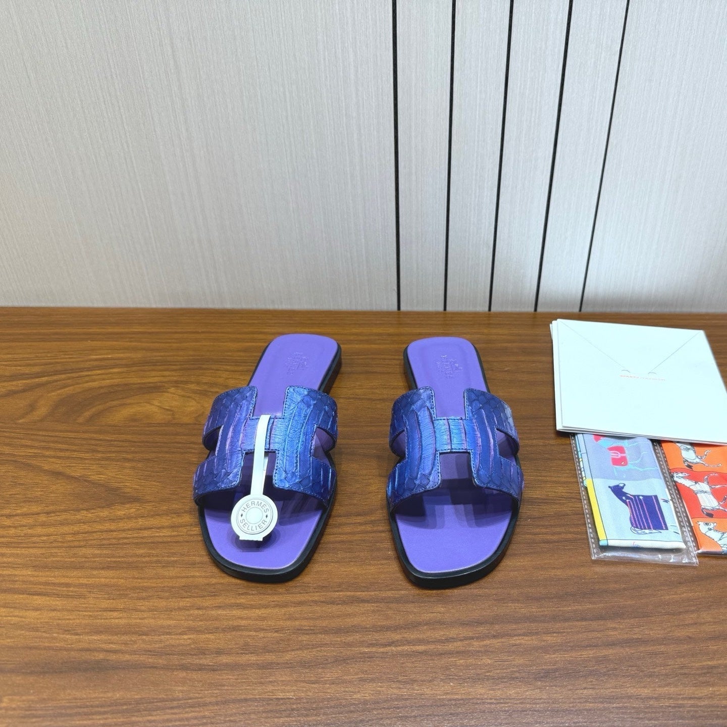 HM Sandal Cobalt Purple in Snakeskin 788515
