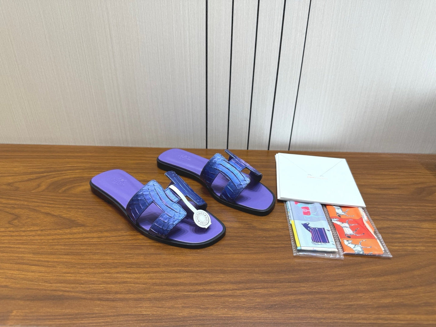 HM Sandal Cobalt Purple in Snakeskin 788515