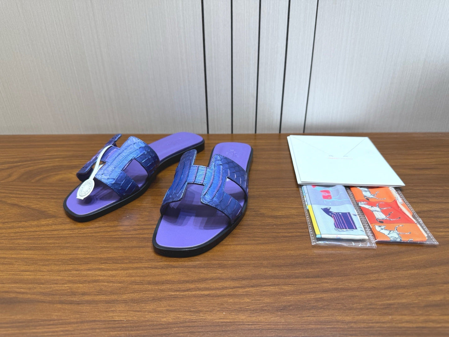HM Sandal Cobalt Purple in Snakeskin 788515