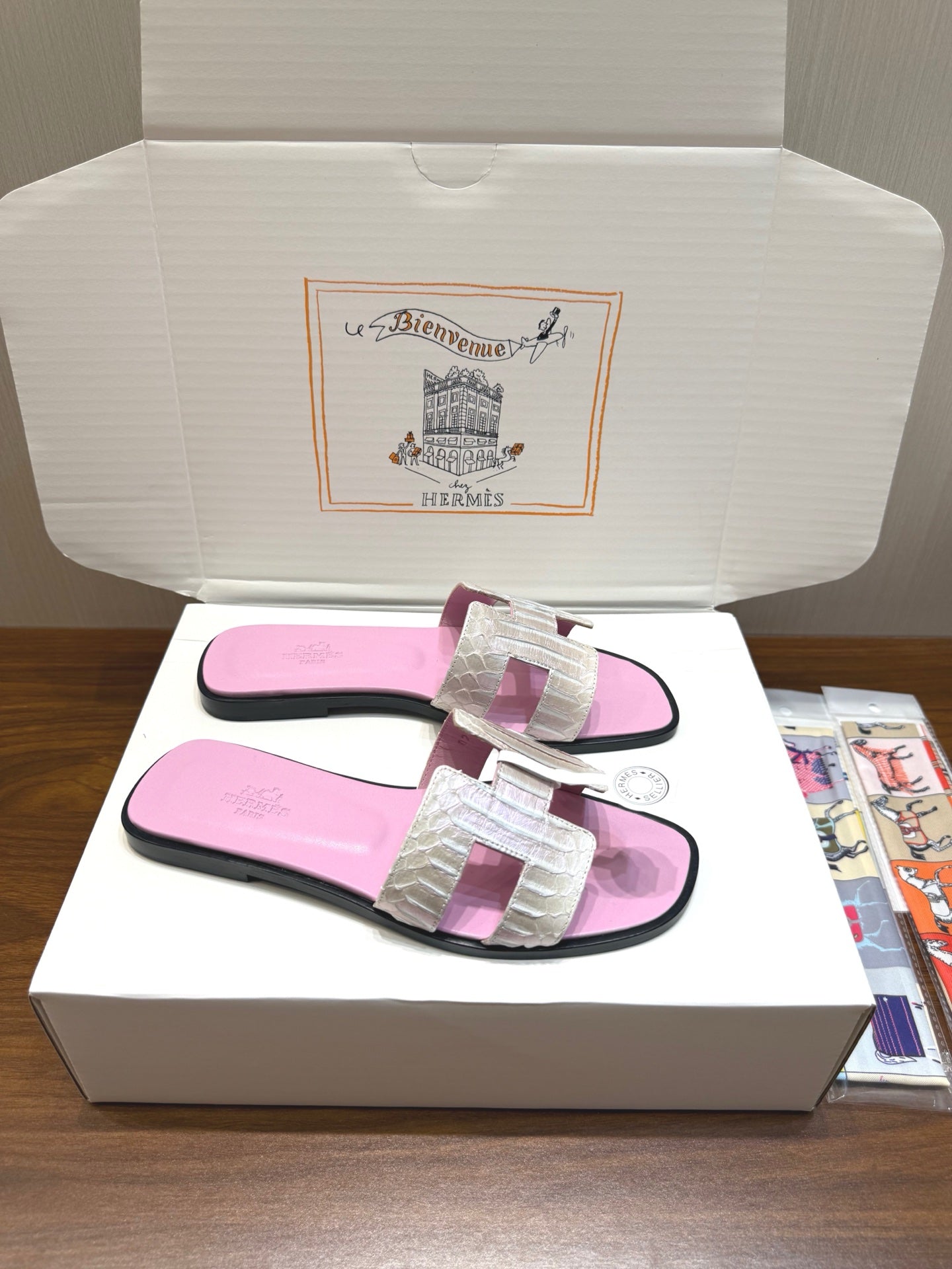 HM Sandal Baby Pink in Snakeskin 788514