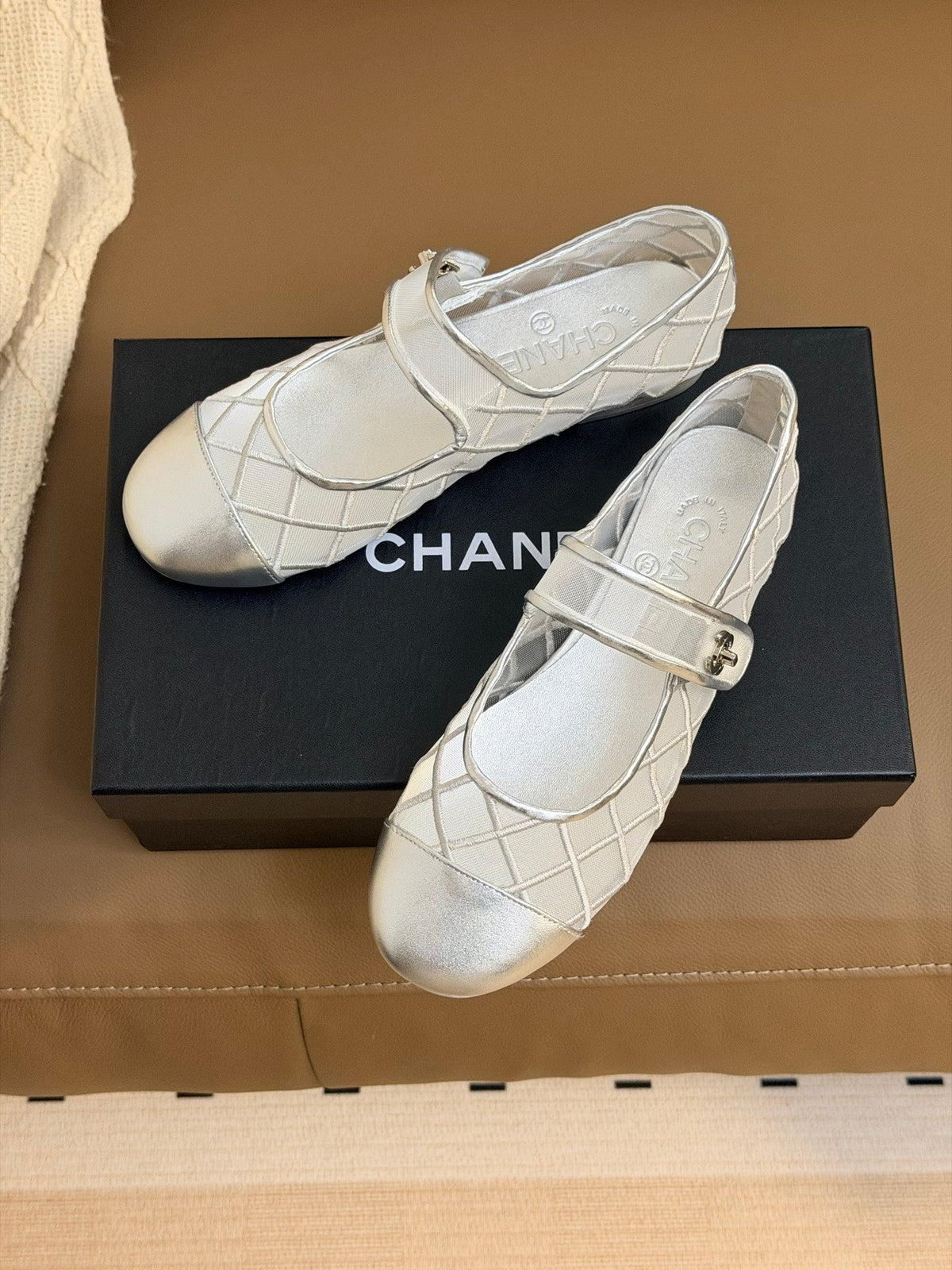 CC Coco Beach 2026 Mesh Mary Jane Silver Cowhide 888709