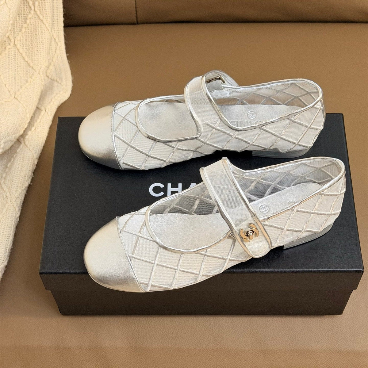 CC Coco Beach 2026 Mesh Mary Jane Silver Cowhide 888709