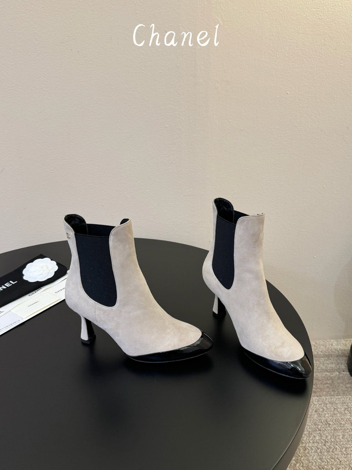CC Stiletto Ankle Boots Grey Suede 890935