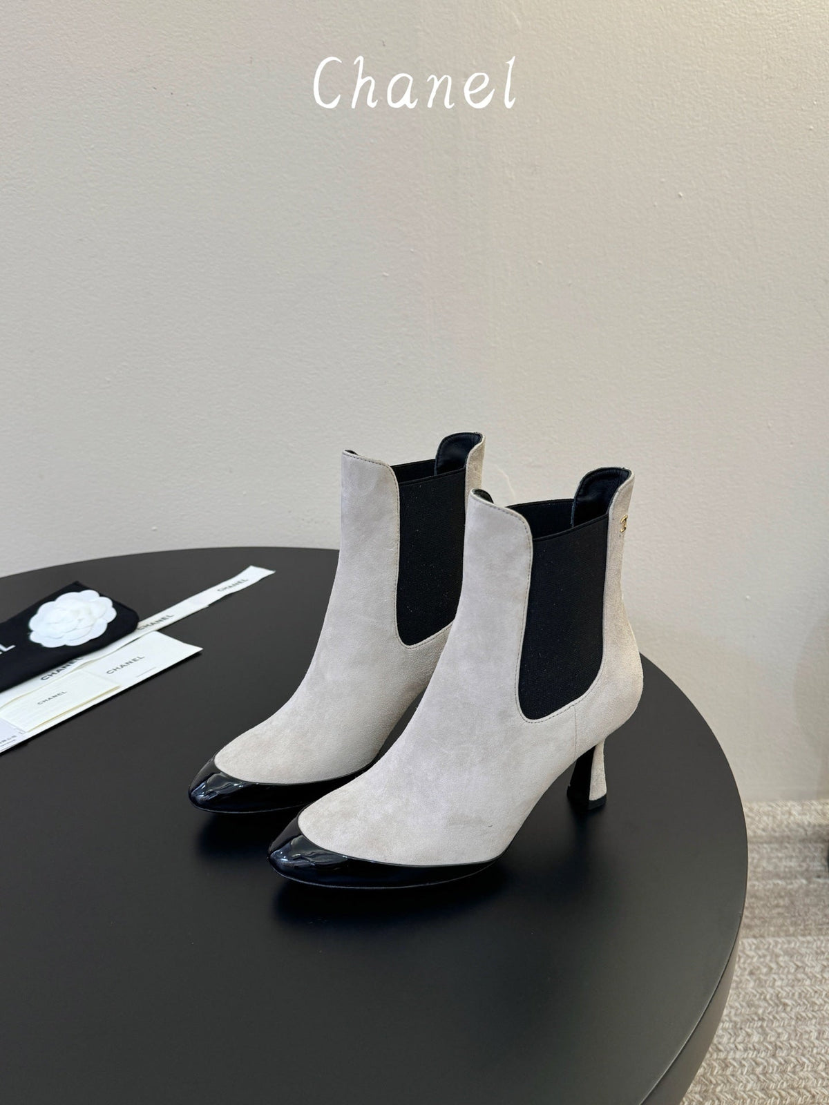 CC Stiletto Ankle Boots Grey Suede 890935