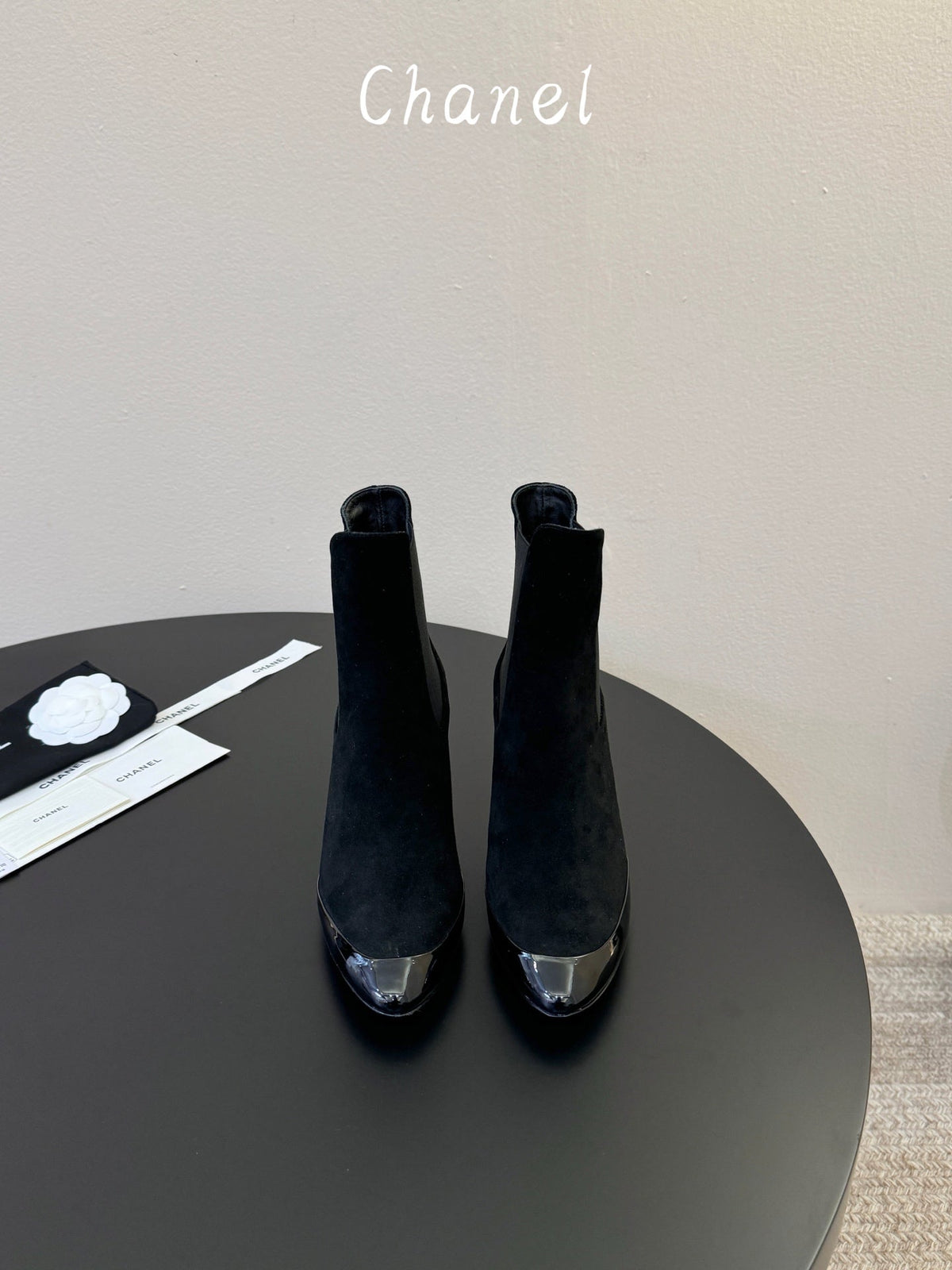 CC Stiletto Ankle Boots Black Suede 890934