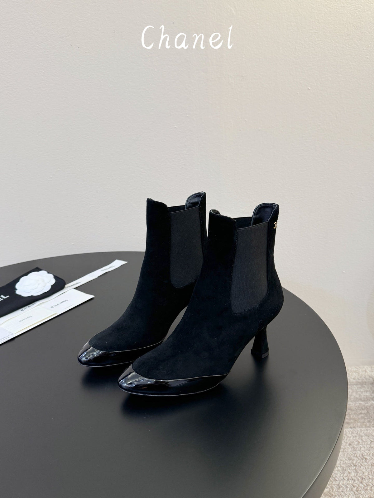 CC Stiletto Ankle Boots Black Suede 890934