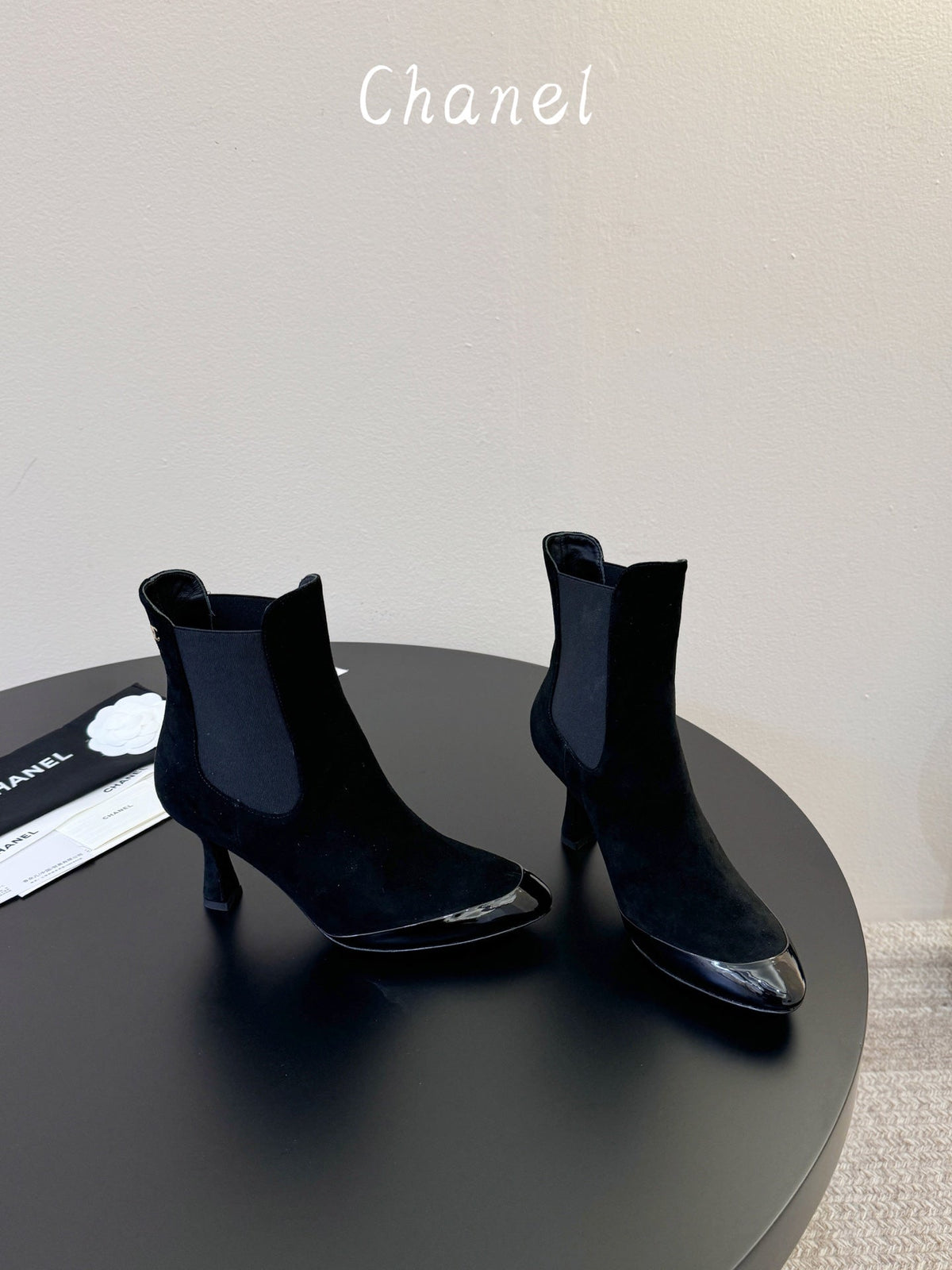 CC Stiletto Ankle Boots Black Suede 890934