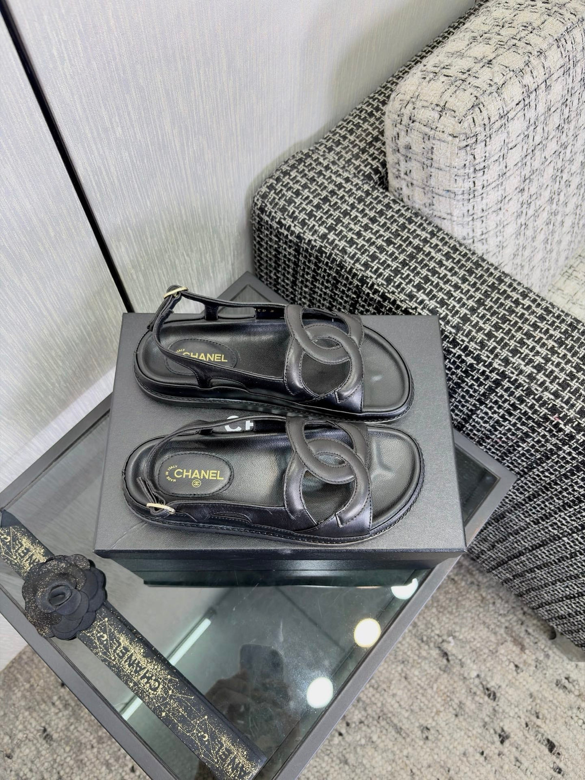 CC Sandals Black Leather 935913
