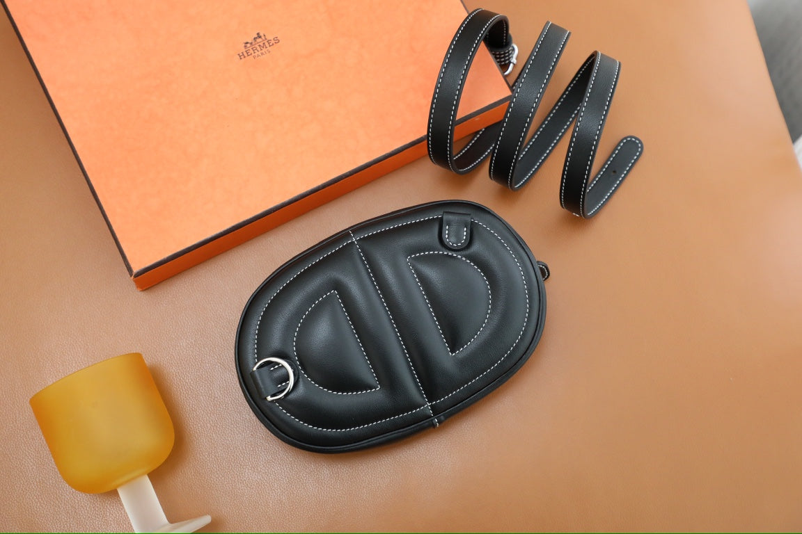 HM In-the-Loop Belt 19CM Bag Black Swift