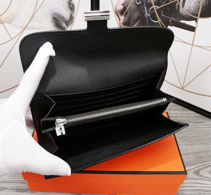 HM Clutch Constance 20.5 Black Calfskin GHW