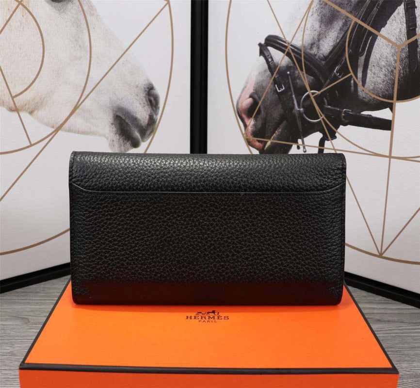 HM Clutch Constance 20.5 Black Calfskin GHW