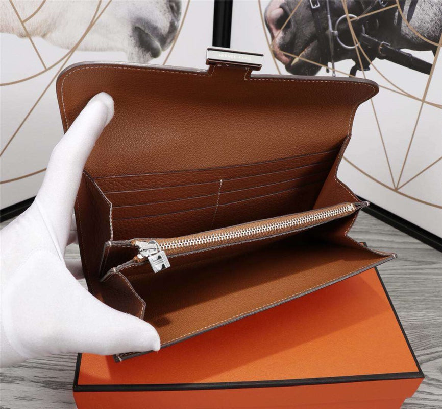 HM Clutch Constance 20.5 Brown Calfskin SHW