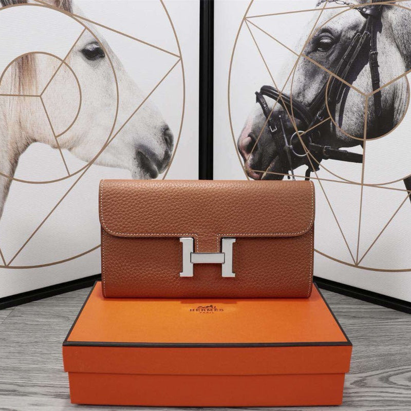 HM Clutch Constance 20.5 Brown Calfskin SHW