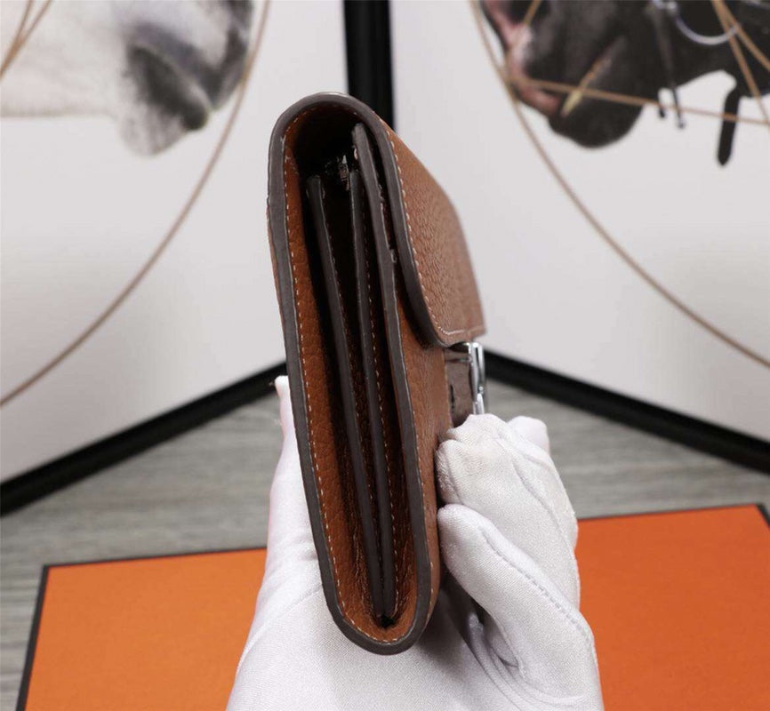 HM Clutch Constance 20.5 Brown Calfskin SHW