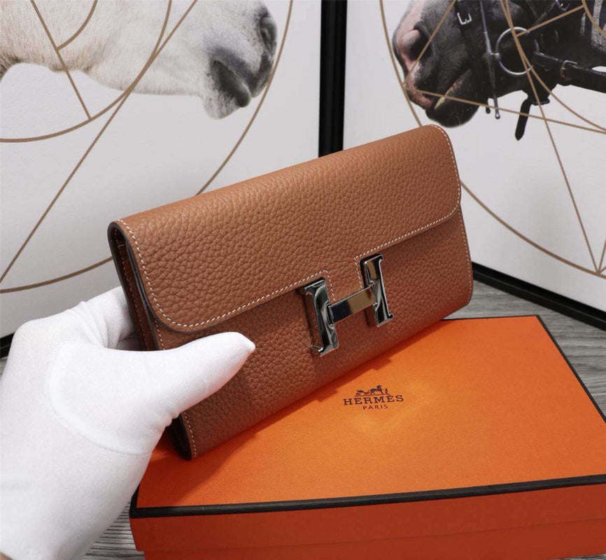 HM Clutch Constance 20.5 Brown Calfskin SHW