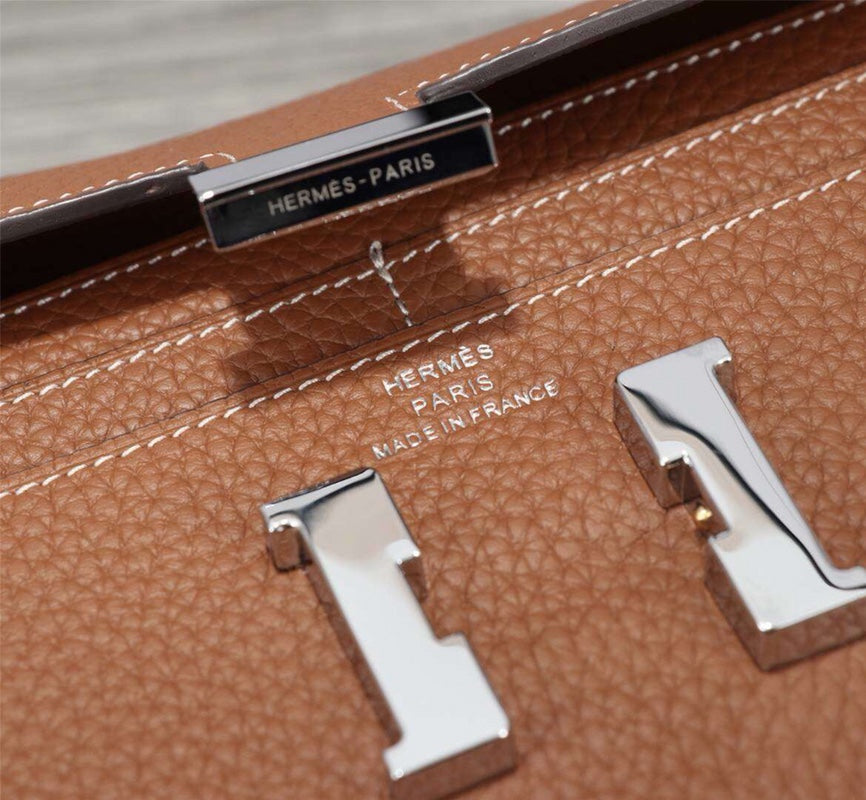 HM Clutch Constance 20.5 Brown Calfskin SHW