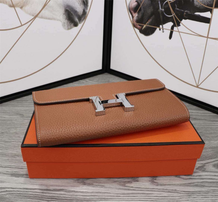 HM Clutch Constance 20.5 Brown Calfskin SHW