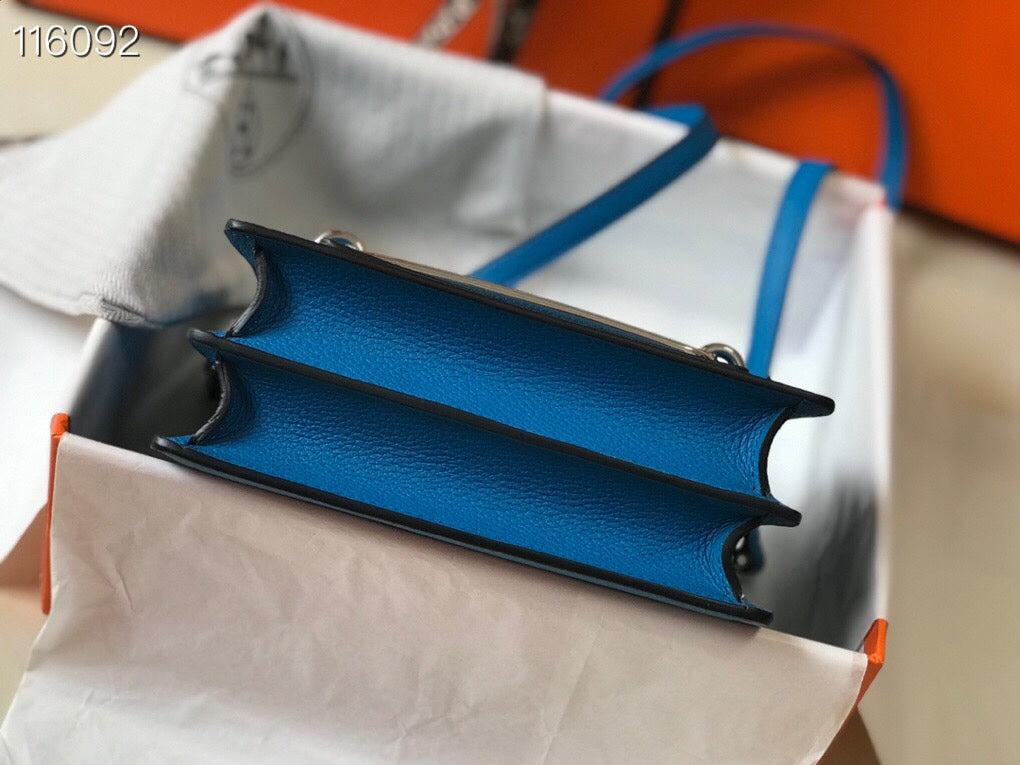 HM SAC ROULIS 19 COBALT TOGO LEATHER