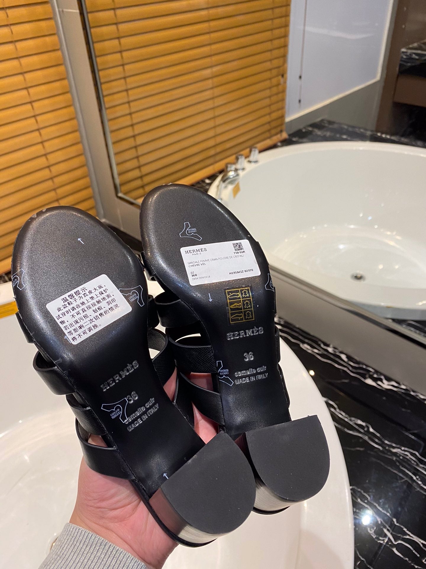 HM Amica Sandals 50mm Black Sheepskin 546228