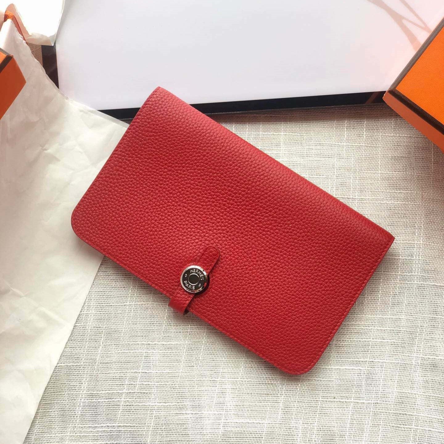 HM Dogon Wallet 20 Red Togo SHW