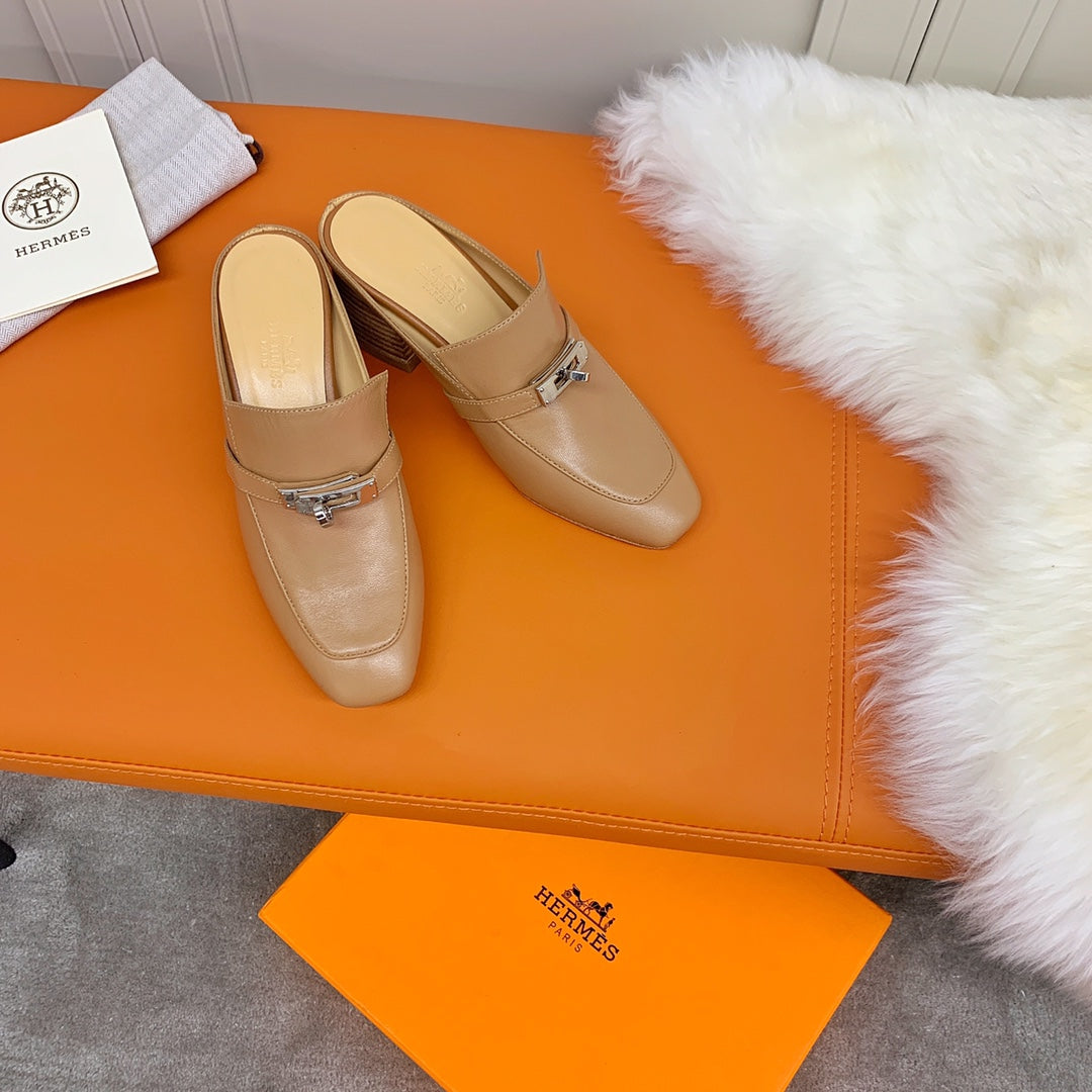 HM Blossom Mule 65mm Caramel Sheepskin  546304