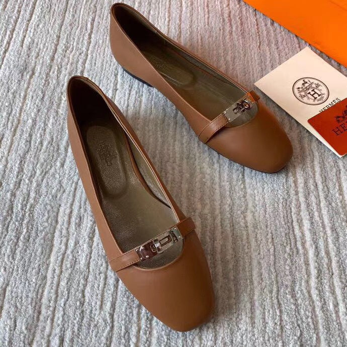 HM Liberty Ballet Flats Brown Sheepskin 679994