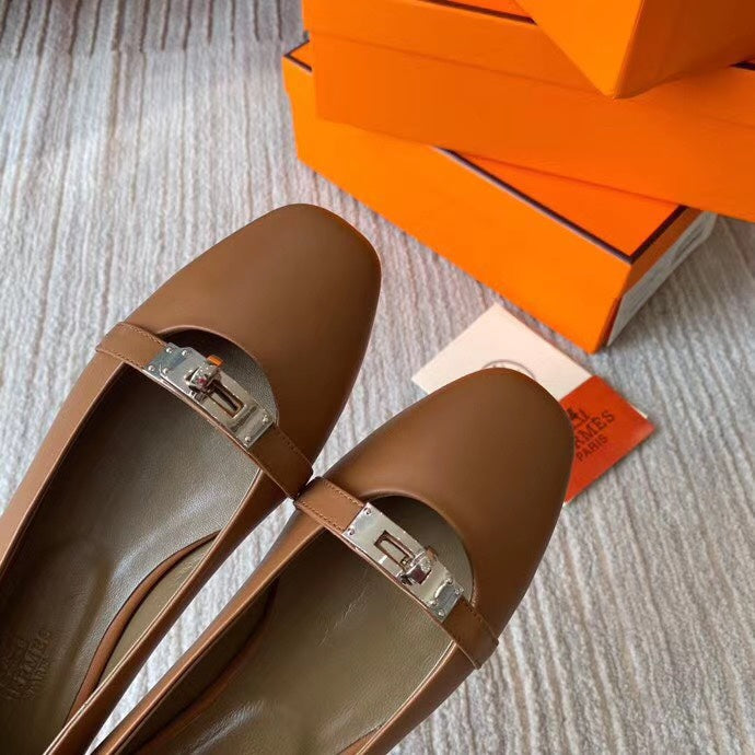 HM Liberty Ballet Flats Brown Sheepskin 679994